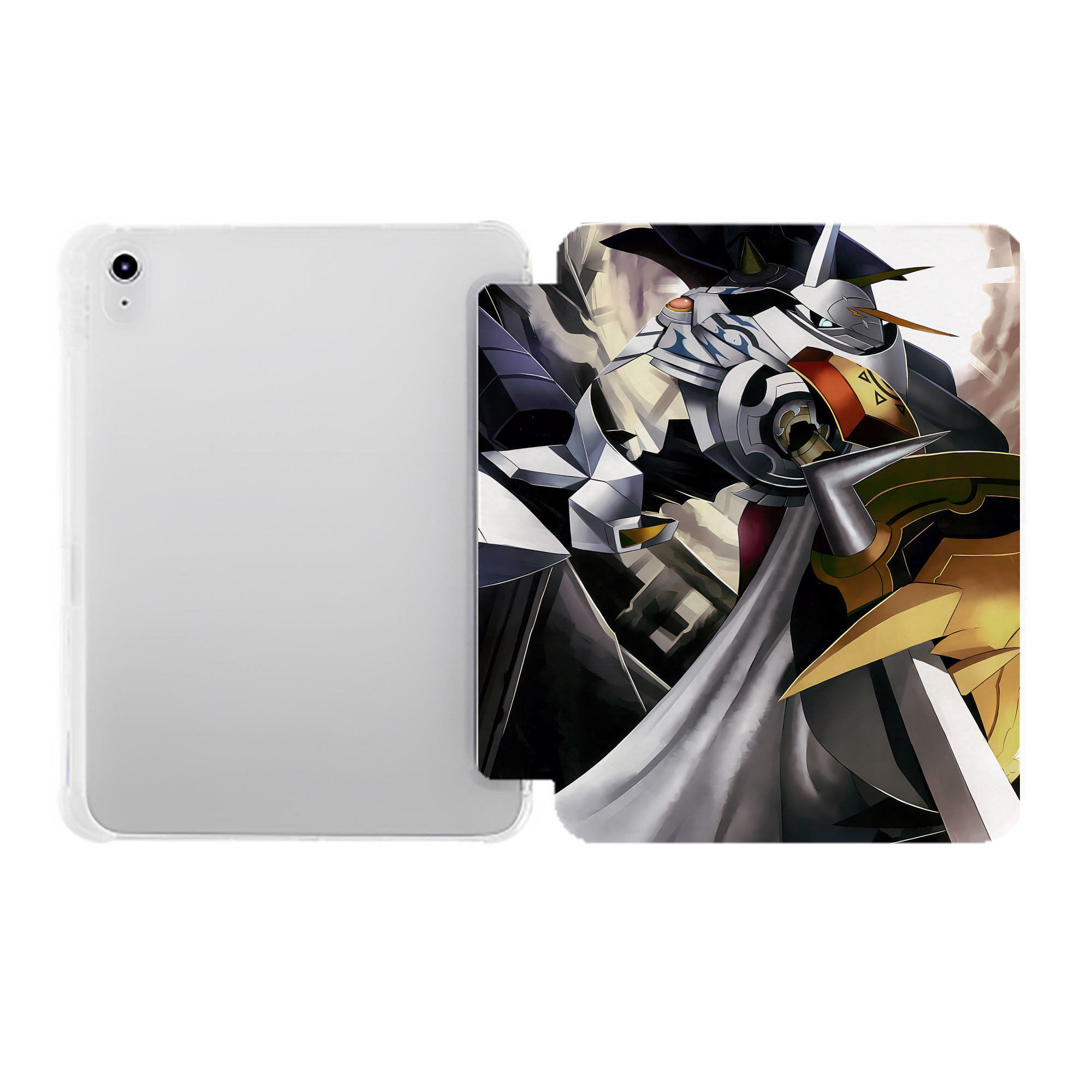 （画像用） Digimon デジタルモンスター/デジモン IPad ケース ペン収納付き 三つ折りスタンド PUレザー×シリコン 対応機種9.5/10.5/10.9インチ